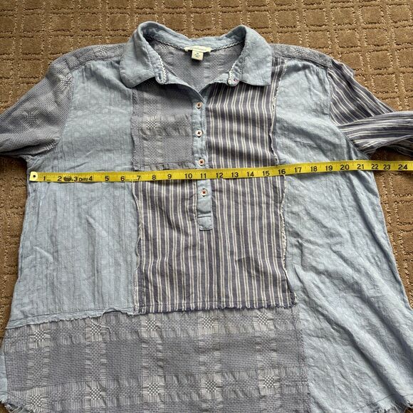 Sundance Blue Button Down Shirt for Women - Picture 6 of 7